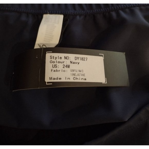 Women's 24W Navy Blue Minxueer Plus Size Swim Suit Bottoms New with Tags - Picture 8 of 11